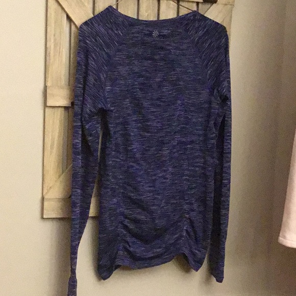 Athleta galaxy blue long sleeve rutched top - Picture 4 of 8